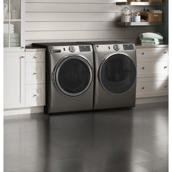 GE Appliances Energy Star Washer & Dryer Set with Stackable 4.8 Cubic
